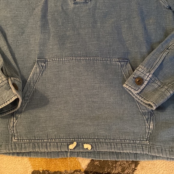 American Eagle Outfitters Denim Sweater hoodie front pocket large - Picture 5 of 7